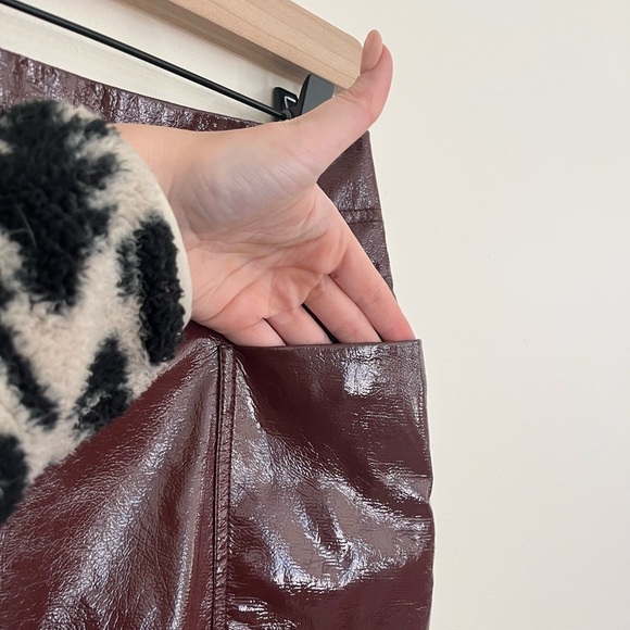 Maeve x Anthropologie NWOT Faux Leather Mini Skirt - Picture 7 of 13